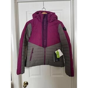 Obermeyer Como Jacket Womens 8 (M)Pink Prophecy Insulated Hooded Ski Puffer Snow